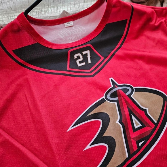 Mike Trout Los Angeles Angels x Anaheim Ducks NHL Hockey Sweater Jersey SGA XL - Picture 4 of 5